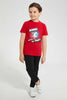 Redtag-Red-Sonic-T-Shirt-Character-T-Shirts-Boys-2 to 8 Years