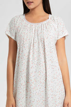 Load image into Gallery viewer, Redtag-Ivory-Floral-Printed-Nightgown-Nightgowns-Women&#39;s-
