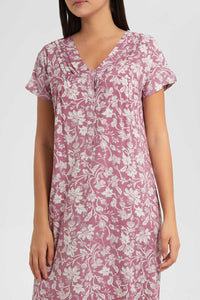 Redtag-Pale-Blue-Floral-Printed-Nightgown-Nightgowns-Women's-