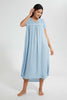 Redtag-Navy-Plain-Nightgown-With-Embroidery-Nightgowns-Women's-