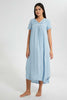 Redtag-Navy-Plain-Nightgown-With-Embroidery-Nightgowns-Women's-