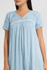 Redtag-Navy-Plain-Nightgown-With-Embroidery-Nightgowns-Women's-