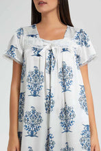 Load image into Gallery viewer, Redtag-Pale-Blue-Floral-Printed-Nightgown-Nightgowns-Women&#39;s-
