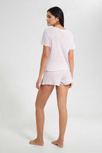 Load image into Gallery viewer, Pink And White Striped Cami Set (2 Piece)
