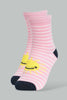 Redtag-Assorted-4-Pc-Pack-Socks-Full-Length-Socks-Girls-2 to 8 Years