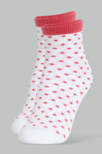 Redtag-Assorted-4-Pc-Pack-Socks-Full-Length-Socks-Girls-2 to 8 Years