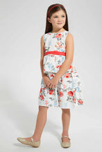 تنزيل الصورة على معرض الصور، Redtag-White-Aop-Dress-Dresses-Girls-2 to 8 Years
