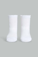 تنزيل الصورة على معرض الصور، Redtag-White-Pair-Jacquard-Socks-Full-Length-Socks-Girls-2 to 8 Years
