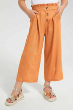 Load image into Gallery viewer, Redtag-Beige-Wide-Leg-Plain-Trousers-Category:Trousers,-Colour:Beige,-Filter:Girls-(2-to-8-Yrs),-Girls-Trousers,-New-In,-New-In-GIR,-Non-Sale,-S22D,-Section:Kidswear-Girls-
