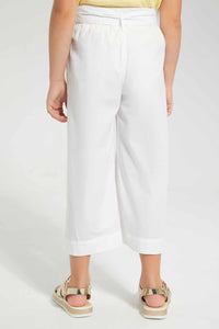 Redtag-White-Wide-Leg-Plain-Trousers-With-Belt-Category:Trousers,-Colour:White,-Filter:Girls-(2-to-8-Yrs),-Girls-Trousers,-New-In,-New-In-GIR,-Non-Sale,-S22D,-Section:Kidswear-Girls-