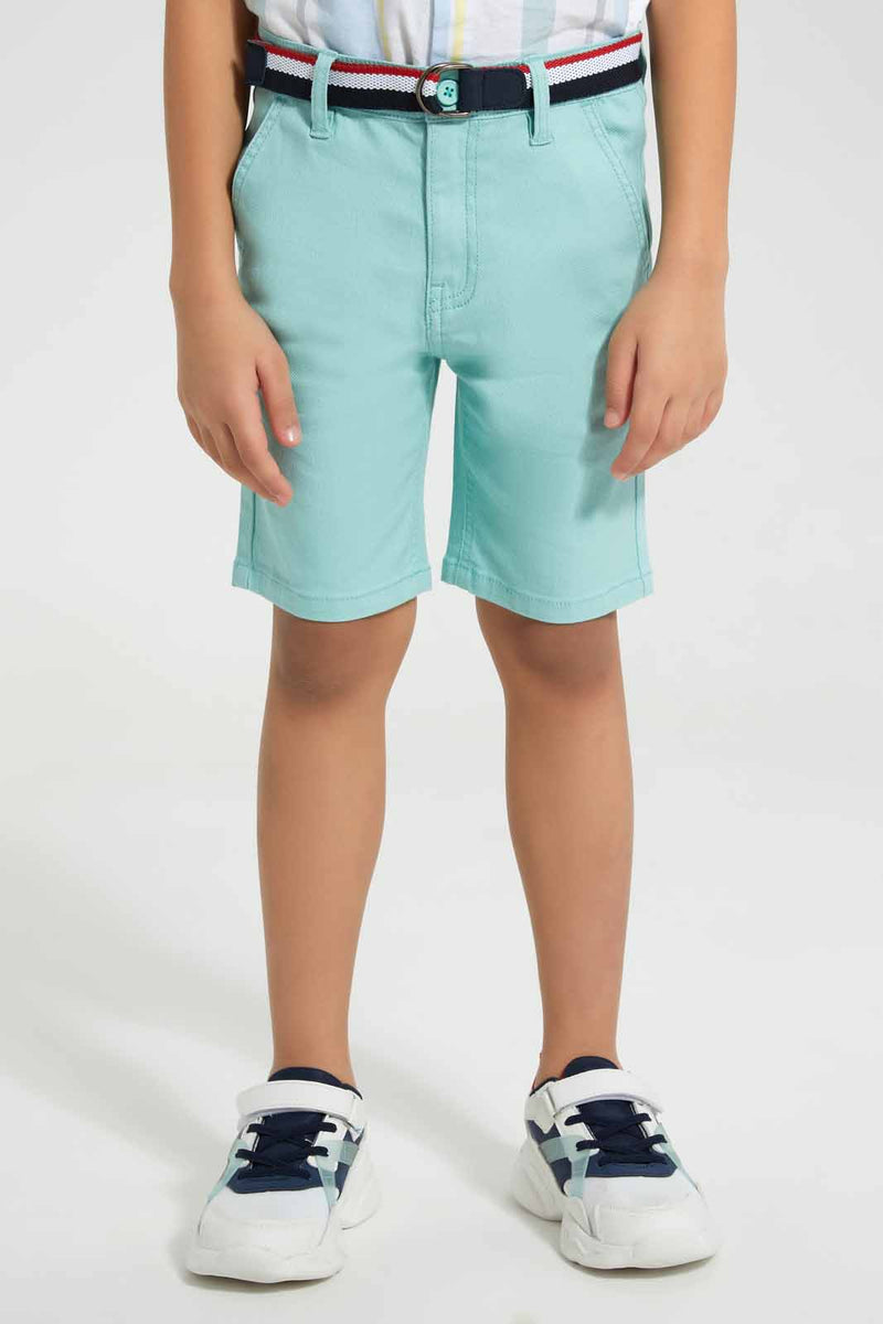 Redtag-Mint-Belted-Chino-Short-Chino-Shorts-Boys-2 to 8 Years