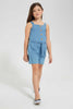 Redtag-Blue-Denim-Jump-Suit-With-Belt-Category:Jumpsuits,-Colour:Blue,-Filter:Girls-(2-to-8-Yrs),-Girls-Jumpsuits,-New-In,-New-In-GIR,-Non-Sale,-S22D,-Section:Kidswear-Girls-