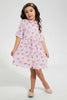 Redtag-Pink-Shirt-Dress-Dresses-Girls-2 to 8 Years