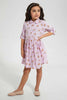 Redtag-Pink-Shirt-Dress-Dresses-Girls-2 to 8 Years