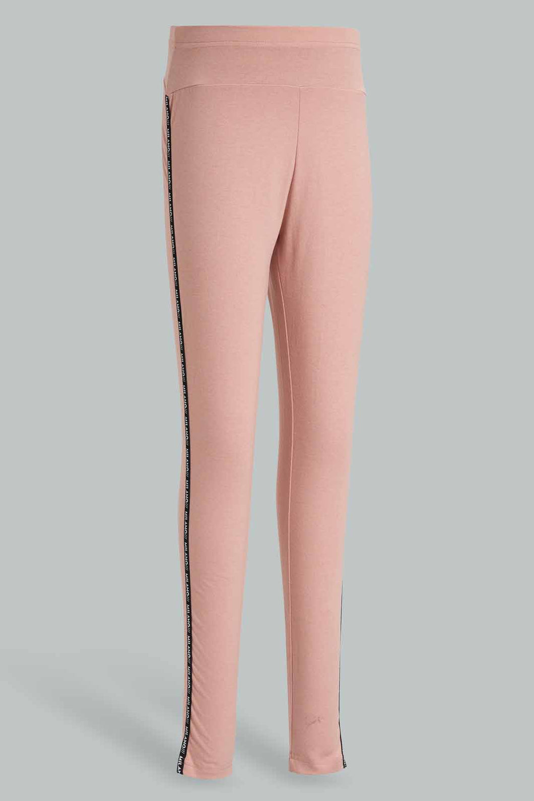 Redtag-Pink-Side-Piping-Legging-For-Women-Category:Leggings,-Colour:Pink,-Deals:New-In,-Filter:Women's-Clothing,-New-In-Women,-Non-Sale,-S22D,-Section:Women,-Women-Leggings,-Women-Shorts-Women's-