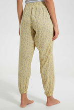 تنزيل الصورة على معرض الصور، Redtag-Yellow-Allover-Printed-Pyjama-Bottom-Leggings-Women&#39;s-
