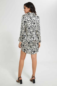 Redtag-Assorted-Printed-Satin-Shirt-Dress-Dresses-Women's-
