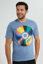 تنزيل الصورة على معرض الصور، Redtag-Blue-Graphic-T-Shirt-Graphic-T-Shirts-Men&#39;s-
