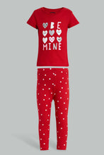 Load image into Gallery viewer, Redtag-Red-Placement-Print-Pyjama-Sets-Pyjama-Sets-Infant-Girls-3 to 24 Months
