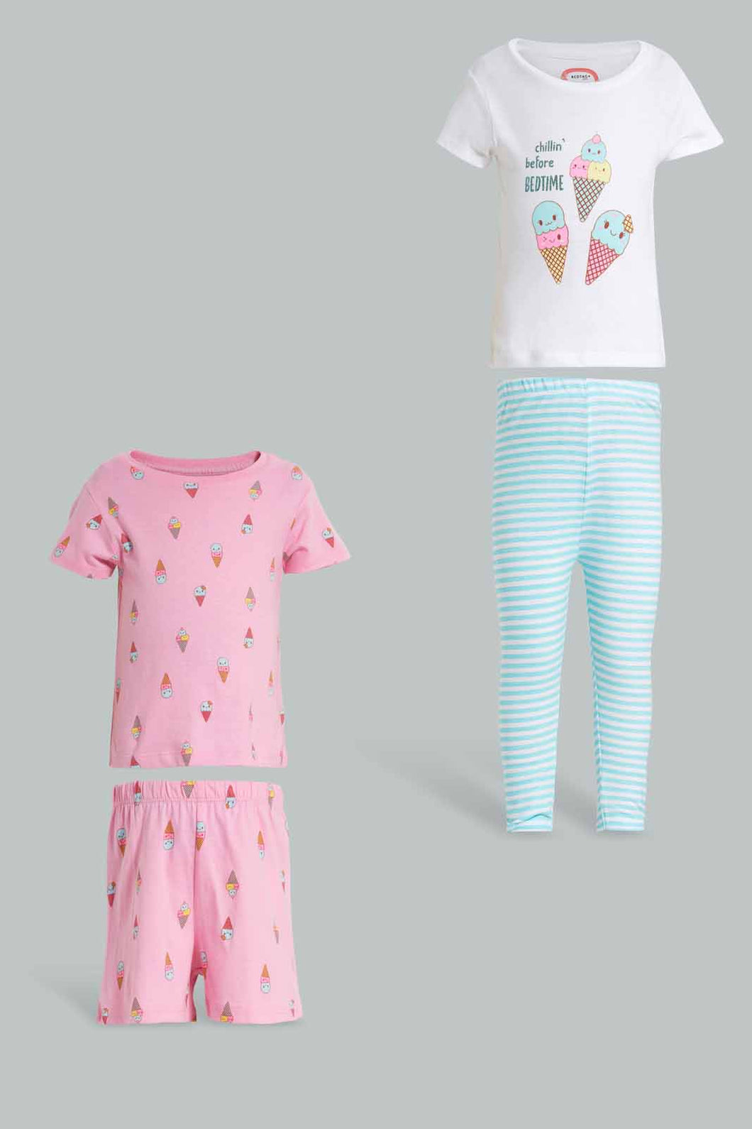 Redtag-Multi-Colour-2Pk-Pyjama-Sets-Pyjama-Sets-Infant-Girls-3 to 24 Months