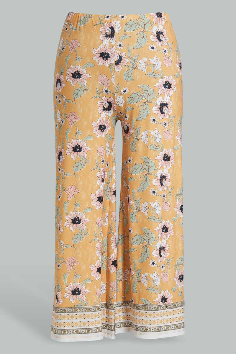 Redtag-Yellow-Floral-Print-Trouser-Category:Trousers,-Colour:Yellow,-Filter:Plus-Size,-LDP-Trousers,-New-In,-New-In-LDP,-Non-Sale,-S22D,-Section:Women-Women's-