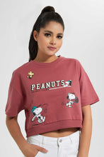 تنزيل الصورة على معرض الصور، Redtag-Mauve-Peanuts-Printed-Weatshirt-Loungewear-Sweatshirts-Women&#39;s-
