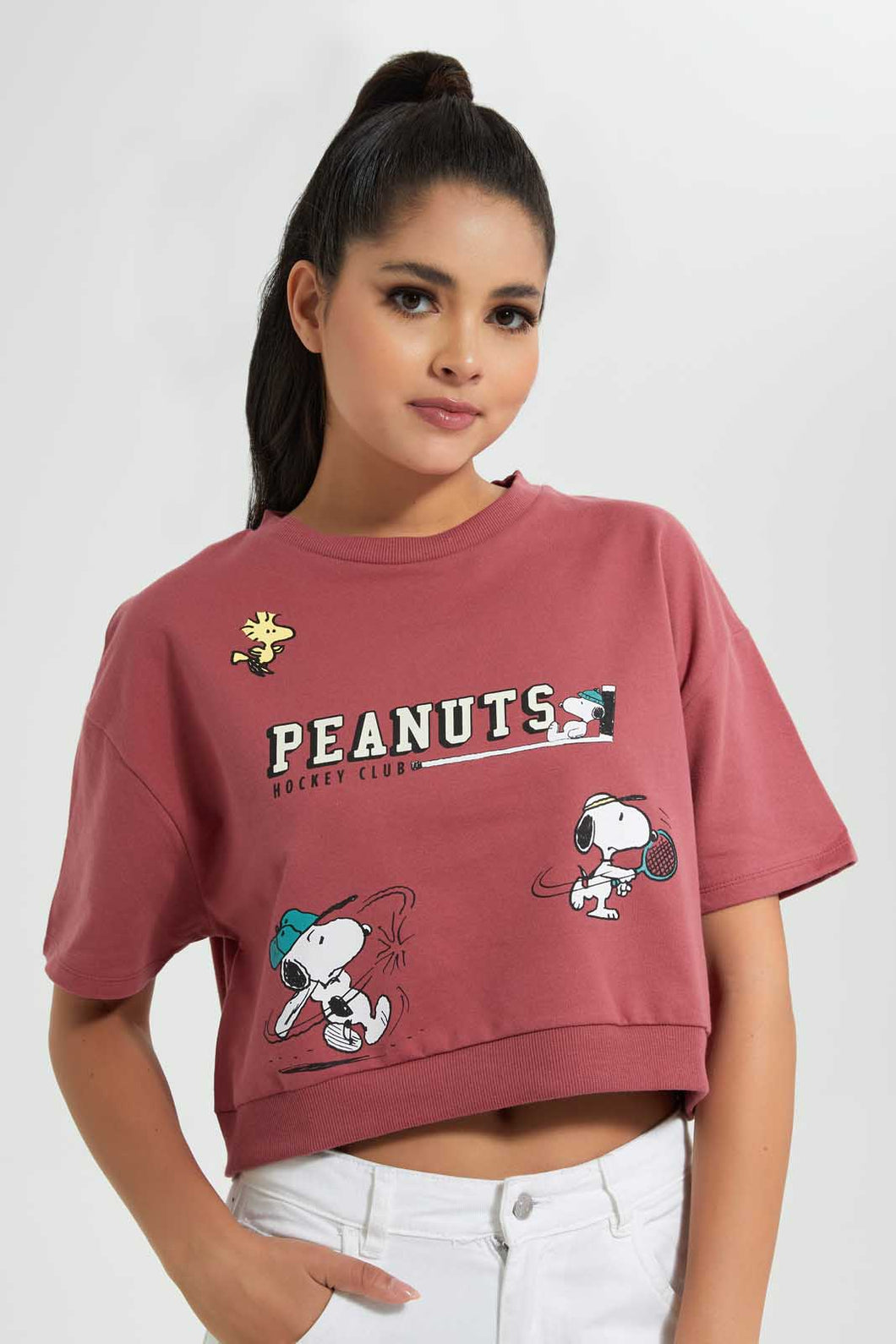 Redtag-Mauve-Peanuts-Printed-Weatshirt-Loungewear-Sweatshirts-Women's-