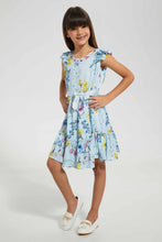 Load image into Gallery viewer, Redtag-Multi-Colored-Floral-Aop-Dress-Dresses-Girls-2 to 8 Years
