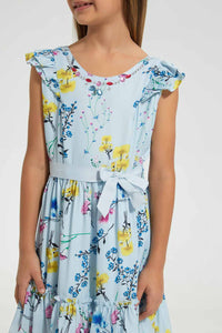 Redtag-Multi-Colored-Floral-Aop-Dress-Dresses-Girls-2 to 8 Years