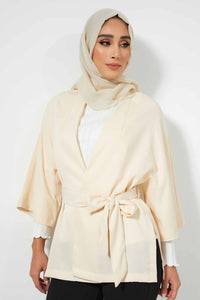 Redtag-Beige-Belted-Cardigan-Cardigans-Women's-