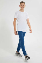 Load image into Gallery viewer, Redtag-Indigo-Pique-Active-Pants-Joggers-Senior-Boys-9 to 14 Years
