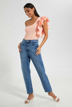 Load image into Gallery viewer, Redtag-Lt-Wash-Mom-Fit-Jeans-Jeans-Skinny-Fit-Women&#39;s-
