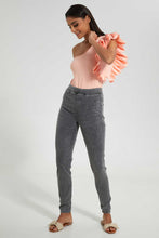 تنزيل الصورة على معرض الصور، Redtag-Grey-Acid-Wash-Jegging-Jeans-Skinny-Fit-Women&#39;s-
