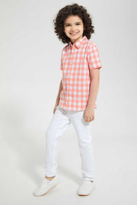 Redtag-White-Belted-Trouser-Chino-Trousers-Boys-2 to 8 Years