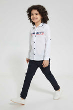 Load image into Gallery viewer, Redtag-Navy-Belted-Trouser-Chino-Trousers-Boys-2 to 8 Years
