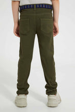 Load image into Gallery viewer, Redtag-Olive-Belted-Trouser-Chino-Trousers-Boys-2 to 8 Years
