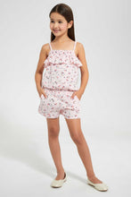 Load image into Gallery viewer, Redtag-Pink-Aop-Jump-Suits-Jumpsuits-Girls-2 to 8 Years
