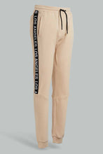 Load image into Gallery viewer, Redtag-Beige-Side-Tape-Active-Pants-Joggers-Senior-Boys-9 to 14 Years
