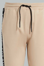 Load image into Gallery viewer, Redtag-Beige-Side-Tape-Active-Pants-Joggers-Senior-Boys-9 to 14 Years
