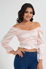 Load image into Gallery viewer, Redtag-Pink-Top-With-Peplum-At-Waist-Blouses-Women&#39;s-
