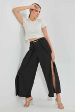 تنزيل الصورة على معرض الصور، Redtag-Black-High-Wasit-Front-Tie-Up-Pants-Trousers-Women&#39;s-
