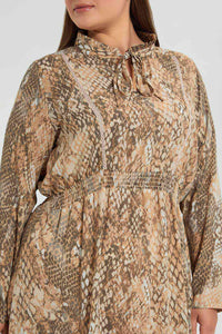 Redtag-Assorted-Animal-Printed-Ruffled-Hem-Dress-Dresses-Women's-