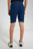 Redtag-Blue-Pull-On-Short-Pull-On-Shorts-Senior-Boys-9 to 14 Years