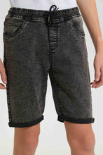 تنزيل الصورة على معرض الصور، Redtag-Mid-Grey-Pull-On-Short-Pull-On-Shorts-Senior-Boys-9 to 14 Years
