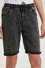 Redtag-Mid-Grey-Pull-On-Short-Pull-On-Shorts-Senior-Boys-9 to 14 Years