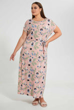 تنزيل الصورة على معرض الصور، Redtag-Allover-Printed-Pink-Maxi-Dress-Dresses-Women&#39;s-
