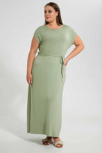 تنزيل الصورة على معرض الصور، Redtag-Mint-Olive-Maxi-Dress-Plain-Dresses-Women&#39;s-
