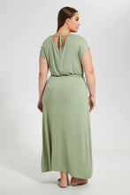 تنزيل الصورة على معرض الصور، Redtag-Mint-Olive-Maxi-Dress-Plain-Dresses-Women&#39;s-
