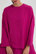 تنزيل الصورة على معرض الصور، Redtag-Fuchsia-Longsleeve-Blouse-Blouses--
