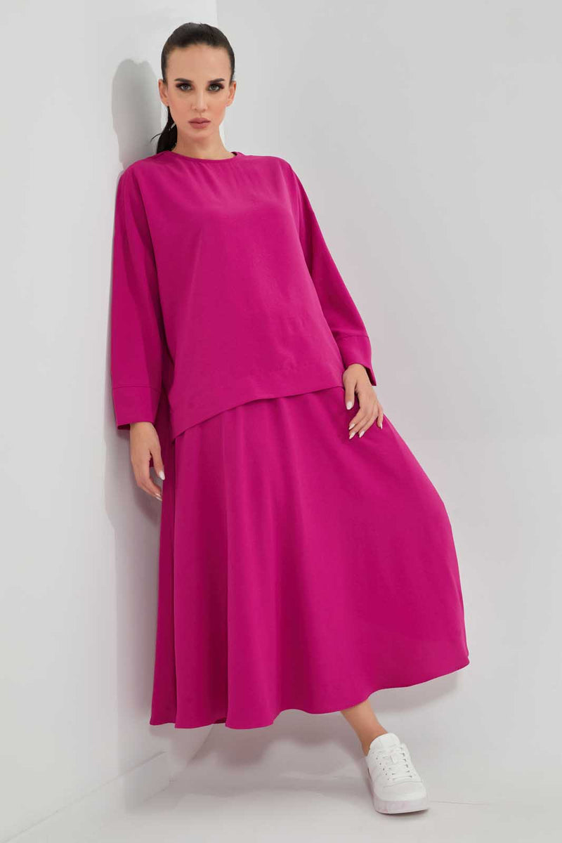 Redtag-Fuchsia-Longsleeve-Blouse-Blouses--